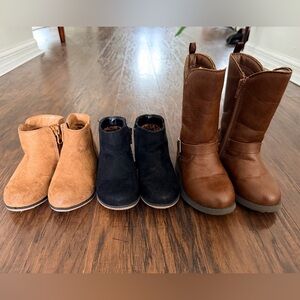 Toddler Girls Boots Sz 6- Lot of 3: Cat & Jack and Osh Kosh